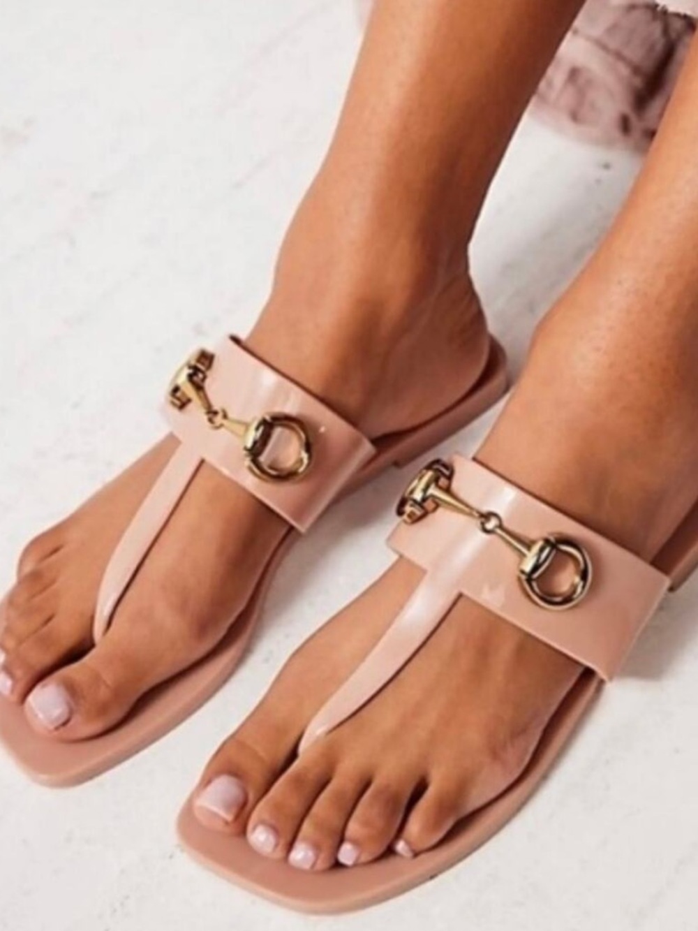 NEW Jeffrey Campbell A Lil Bit Sandals Nude Gold Size 6